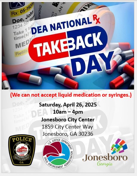 🧴💊DEA National RX Take Back Day is this Saturday April 26💊🧴